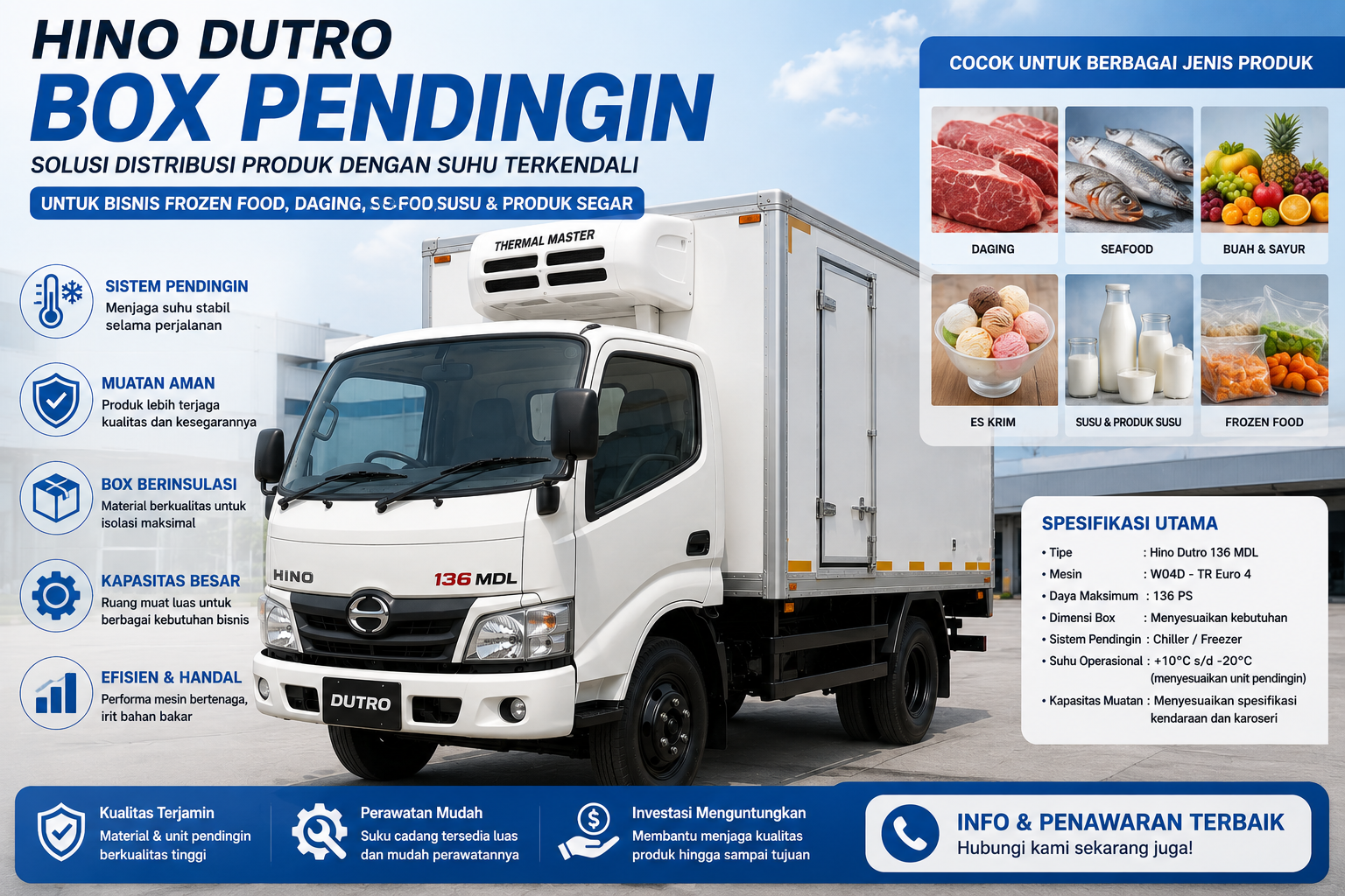 Harga Karoseri Box Pendingin: Jenis, Ukuran & Biaya