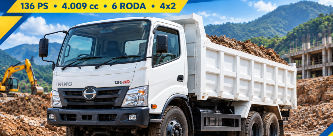 Hino 136 HD 6.4: Harga Sasis, Spesifikasi, Muatan & Simulasi Kredit