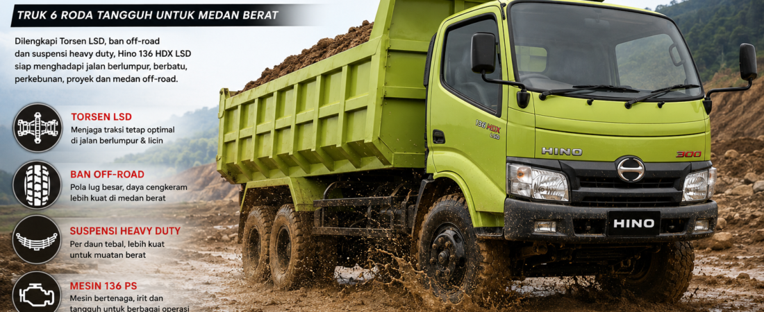 Hino 136 HDX 5.8 PTO: Harga Sasis, Spesifikasi & Simulasi Kredit