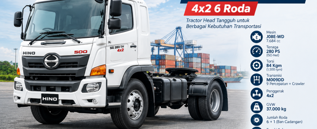 Hino 500 SG 280 TH ABS: Harga, Spesifikasi, Mesin, Kapasitas dan Simulasi Kredit
