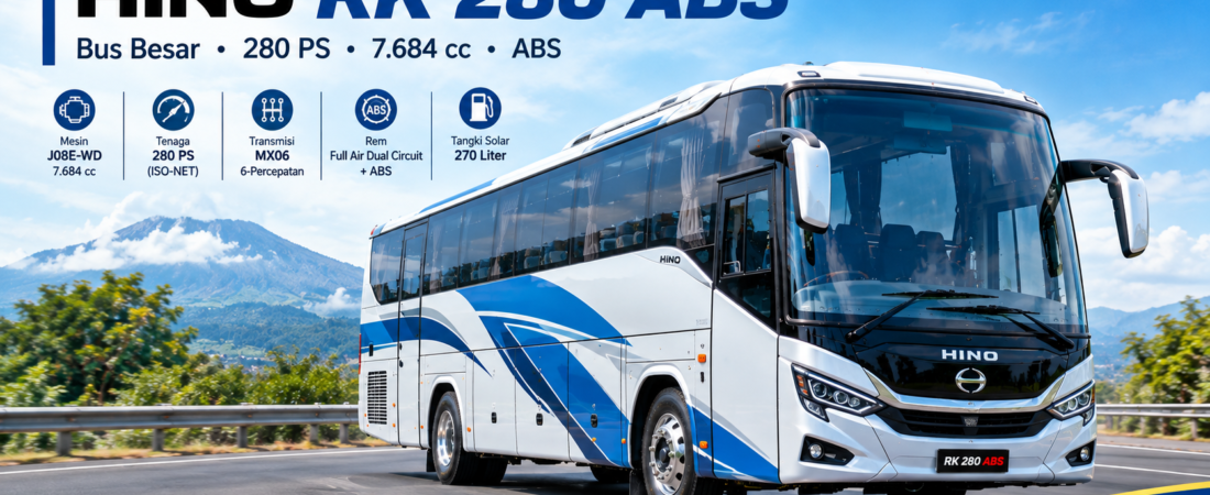 Hino Bus RK 280 ABS: Harga Sasis, Spesifikasi & Kapasitas Bus