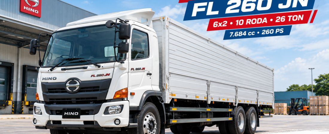 Hino FL 260 JN: Harga Sasis, Spesifikasi, Kapasitas Muatan & Konsumsi BBM