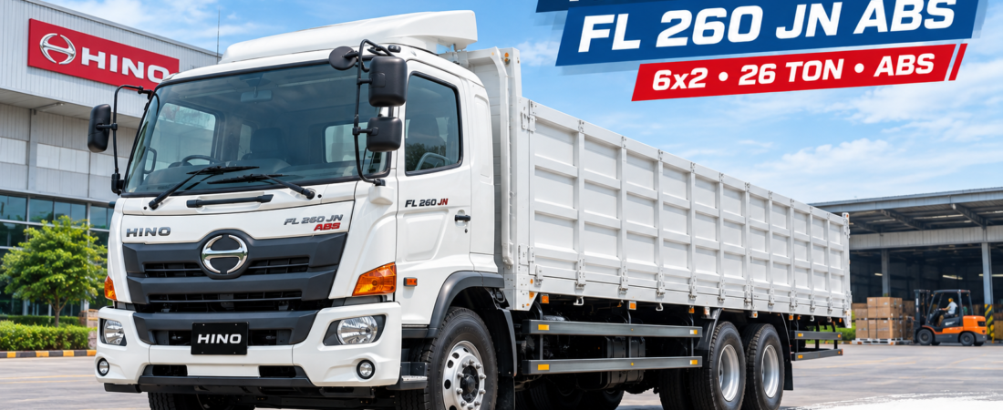 Hino FL 260 JN ABS: Harga Sasis, Spesifikasi, Kapasitas Muatan & Konsumsi BBM
